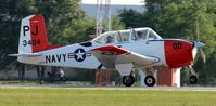N100ZP @ KAXN - Beech D-45 Mentor taking off of runway 31. - by Kreg Anderson