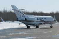 C-GTAU @ CYPQ - This nice Hawker bizjet was running its engines for the first time since being refurbished here at Peterborough Airport. Then it took off to the west. - by Chris Coates