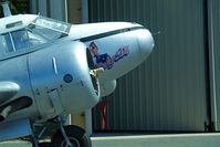 VH-FID @ YPJT - Beech D.18S [A-458] Perth-Jandakot~VH 30/03/2007. Closer view of nose art Dinky Di - by Ray Barber