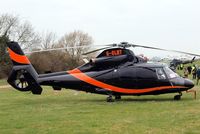 G-OLNT @ EGBC - Aerospatiale SA.365N1 Dauphin [6309] (Multiflight) Cheltenham Racecourse~G 16/03/2012 - by Ray Barber