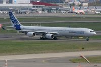 F-WWCA @ LFBO - Airbus A340-642, Taxiing after  landing Rwy 32L, Toulouse Blagnac Airport (LFBO-TLS) - by Yves-Q