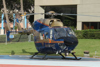 N911TG @ 61FL - 1993 Eurocopter medical helicopter sits ready for action at the Tampa General Hospital Heliport - by Ron Coates