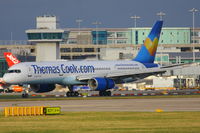 G-FCLI @ EGCC - Thomas Cook's new Sunny Heart colour scheme - by Chris Hall