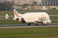 F-GSTD @ LFBO - Airbus A300B4-608ST Beluga, Landing Rwy 14R, Toulouse Blagnac Airport (LFBO-TLS) - by Yves-Q