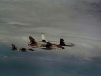 UNKNOWN @ VTUN - Formation of EB-66E's with KC-135A over Gulf of Tonkin - by Ronald Barker