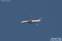 UNKNOWN @ NONE - One of ATA's 15 B737-800s, this one going from NAS Jacksonville to NAVSTA Norfolk - by Paul Perry