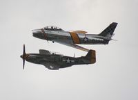 N188RL @ YIP - F-86 Old Smokey with P-51 - by Florida Metal
