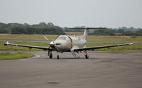 LX-NEW @ EGFH - Visiting PC-12 operated by Jetfly Aviation. - by Roger Winser