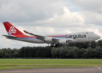 LX-OCV @ ELLX - Landing rwy 24 in new c/s - by Shunn311
