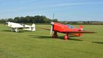 G-AEXF @ EGTH - 5. G-AWXF with G-HEKL at the rousing season finale Race Day Air Show at Shuttleworth, Oct. 2014. - by Eric.Fishwick