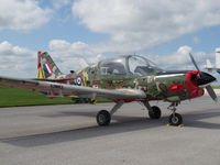 N9179C @ OTM - On the ramp at Ottumwa, after overflying the waterlogged Antique Airfield - by alanh