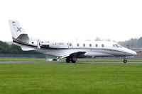 LX-INS @ EGBP - Visiting Citation, Luxembourg based, previously N5192E, VH-NGA, seen shortly after landing on runway 26 at EGBP. - by Derek Flewin