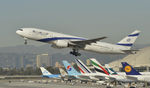 4X-ECF @ KLAX - Departing LAX on 25R - by Todd Royer