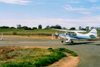 N9069B @ CA20 - 69B after landing and taxying to a private residence (note gate attendant) at the exclusive Eagles Nest airport in Ione,Ca. - by S B J