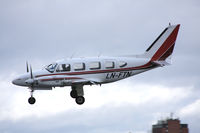 LN-FTN @ ESSB - On short final runway 30. Arriving from Örnsköldsvik. - by Anders Nilsson
