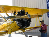 N555BF @ CMA - 1941 Boeing Stearman A75N1 as Navy N2S-4, Continental W670-6 220 Hp radial, wood prop - by Doug Robertson