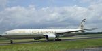 A6-ETJ @ EGCC - Etihad Airways B777 Arrives from AUH - by Mike stanners