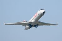 F-GRZN @ LFRB - Canadair Regional Jet CRJ-700, Take-off rwy 07R, Brest Bretagne Airport (LFRB-BES) - by Yves-Q
