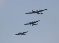N529B @ YIP - Fifi B-29 with Lancaster and B-17 - by Florida Metal