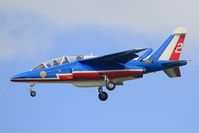 E162 @ LFSX - Dassault-Dornier Alpha Jet E (F-TERJ), Athos 02 of Patrouille de France 2015, Short approach rwy 29, Luxeuil-St Sauveur Air Base 116 (LFSX) Open day 2015 - by Yves-Q