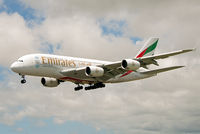 A6-EEP @ FIMP - Flight No. EK701 from Dubai about to land on rwy 14 at Plaisance. - by Arjun Sarup