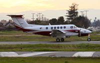 UNKNOWN @ KRHV - So-Cal based 1978 Beechcraft King Air 200 landing runway 31R at Reid Hillview Airport, San Jose, CA. No tail number as per request of owner. - by Chris Leipelt