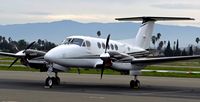 UNKNOWN @ KRHV - Central California-based 2015 Beechcraft King Air 250 parked on the visitor's ramp for a 49er Football game at Reid Hillview Airport, San Jose, CA. - by Chris Leipelt