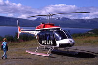 SE-HPM @ N.A. - Bell 206L-1 LongRanger II of the Swedish Police parked at Ritsem Fjällstation, Lapland, northern Sweden - by Van Propeller