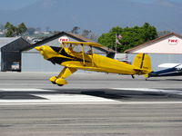 N1017U @ SZP - Locally-based 1939 CASA 1-131 Jungmann touching down @ Santa Paula Airport (Ventura County), CA - by Steve Nation