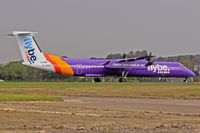 G-PRPD @ EGFF - Dash 8, Flybe, call sign Jersey 284, previously C-GFKK, N332NG, seen departing runway 12 en-route to Belfast City. - by Derek Flewin