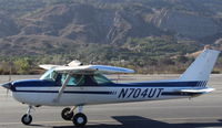 N704UT @ SZP - 1976 Cessna 150M, Continental O-200 100 Hp, taxi back - by Doug Robertson