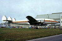 N7777G @ EIDW - Lockheed L-749A Constellation [2553] (Lanzair) Dublin Int'l~EI 16/04/1979. From a slide. - by Ray Barber