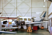 TR-LUB @ EGTR - TR-LUB   Piper PA-31-350 Navajo Chieftain [31-7552035] Elstree 10/04/1979. From a slide. Being overhauled prior to becoming G-BGFY. - by Ray Barber