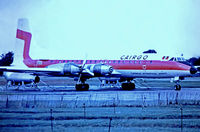 VP-LAT @ EGSS - Canadair CL-44D4-6 [28] (Cairgo) Stanstead~G 09/09/1974. From a slide. - by Ray Barber