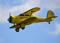 N18028 @ EGHP - Beech D17S Staggerwing landing at Popham. - by moxy