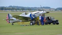 G-CIIO @ EGSU - 4. 16010AB - polished to a mirror finish - on the eve of The Flying Legends Airshow, July 2017. - by Eric.Fishwick