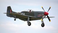 N167F @ EGSU - cr. N167F - 'The Shark' on the eve of The Flying Legends Airshow, July 2017. - by Eric.Fishwick