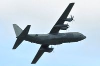 ZH871 @ EGFH - RAF Hercules C.4 aircraft coded 871 of the Brize Norton Transport Wing making a low pass over Runway 04. - by Roger Winser