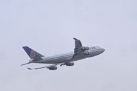 N105UA @ KSFO - Departing into the summer fog at SFO. 2017. - by Clayton Eddy