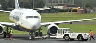 EI-FOM @ EGAA - Belfast International.  EI-FOM push-back before departure to Gdansk. - by Albert Bridge