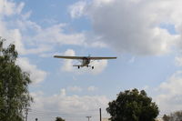 N714HH @ SZP - 1977 Cessna 150, Continental O-200 100 Hp, on final Rwy 22 - by Doug Robertson