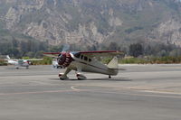 N273MD @ SZP - 2008 Dickenson HOWARD DGA-21 Mr. DICKENSON, P&W R1340 600 Hp radial, SZP's signature aircraft, taxi to Rwy 22 for takeoff, kudos to Bruce-for design & build! - by Doug Robertson