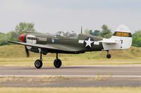 F-AZKU @ LFSI - Curtiss P-40N Warhawk, Take off rwy 29, St Dizier-Robinson Air Base 113 (LFSI) - by Yves-Q
