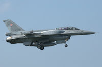 4076 @ EHLW - Polish Air Force F-16D landing at Leeuwarden air base, the Netherlands, Frisian Flag 2019 - by Van Propeller