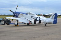 G-BIXL @ EGSU - (472216/HO-M Miss Helen), 1944 North American P-51D Mustang at Duxford. - by moxy