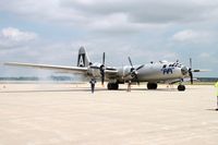 N529B @ KJVL - Number 4 engine start - by Glenn E. Chatfield