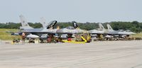 J-015 @ LFRJ - Fokker F-16A Fighting Falcon, Flight line, Landivisiau Naval Air Base (LFRJ) Tiger Meet 2017 - by Yves-Q