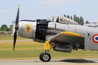 F-AZFN @ LFPB - Douglas AD-4N Skyraider, Taxiing to parking area, Paris-Le Bourget (LFPB-LBG) Air show 2015 - by Yves-Q