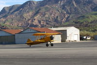 N69765 @ SZP - 1941 Boeing Stearman A75N1 Continental W670 220 Hp radial, takeoff roll Rwy 22 - by Doug Robertson