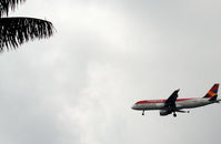 N821AV @ BOG - Final approach over Bogota Botanical Gardens - by Bruce Raynor